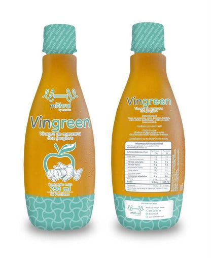 Vingreen Vinagre de manzana con jengibre